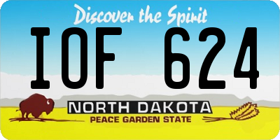 ND license plate IOF624