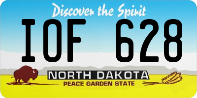 ND license plate IOF628