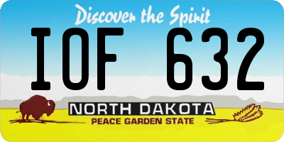 ND license plate IOF632