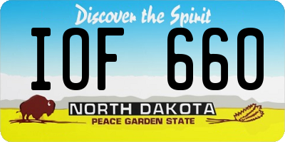 ND license plate IOF660