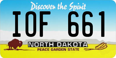 ND license plate IOF661