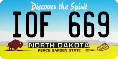 ND license plate IOF669