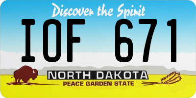 ND license plate IOF671