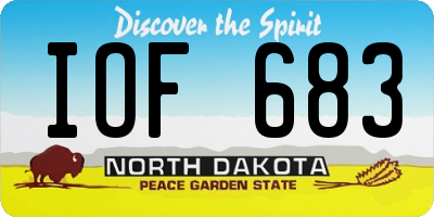 ND license plate IOF683