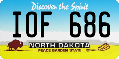 ND license plate IOF686