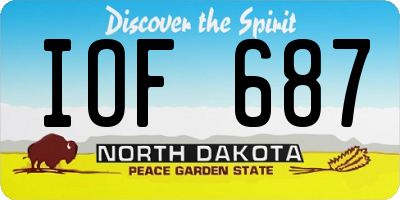 ND license plate IOF687