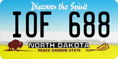 ND license plate IOF688