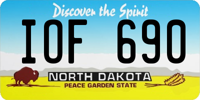 ND license plate IOF690