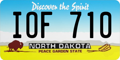 ND license plate IOF710