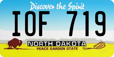 ND license plate IOF719