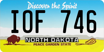 ND license plate IOF746