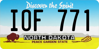 ND license plate IOF771