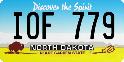 ND license plate IOF779