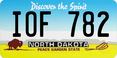 ND license plate IOF782