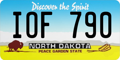 ND license plate IOF790