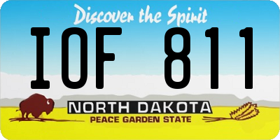 ND license plate IOF811