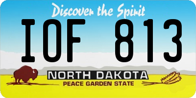 ND license plate IOF813