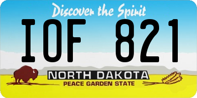 ND license plate IOF821