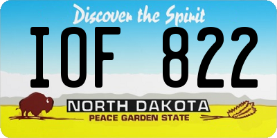 ND license plate IOF822