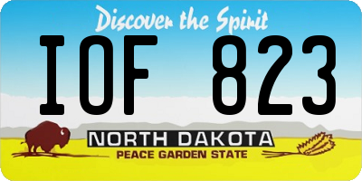 ND license plate IOF823