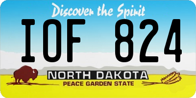 ND license plate IOF824