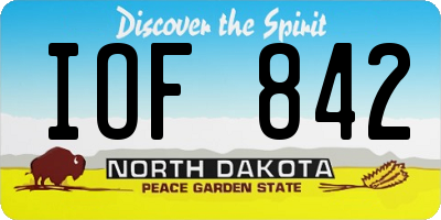 ND license plate IOF842