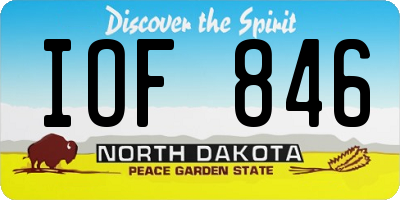 ND license plate IOF846