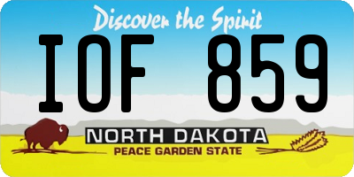 ND license plate IOF859