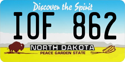 ND license plate IOF862