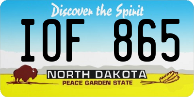 ND license plate IOF865