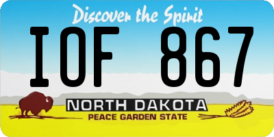 ND license plate IOF867