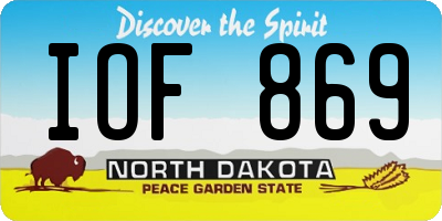 ND license plate IOF869
