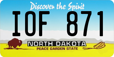 ND license plate IOF871