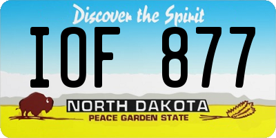 ND license plate IOF877