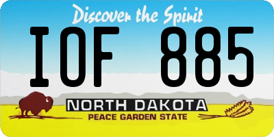 ND license plate IOF885