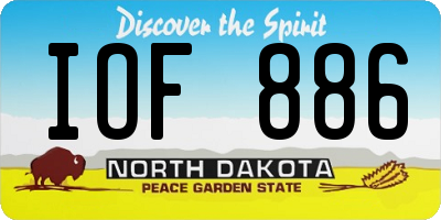 ND license plate IOF886