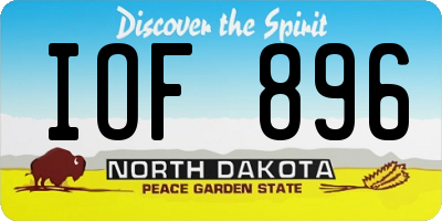 ND license plate IOF896
