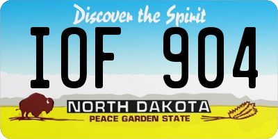ND license plate IOF904