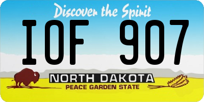 ND license plate IOF907