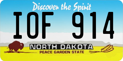 ND license plate IOF914