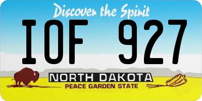 ND license plate IOF927