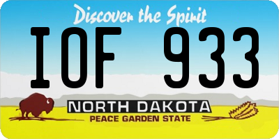 ND license plate IOF933