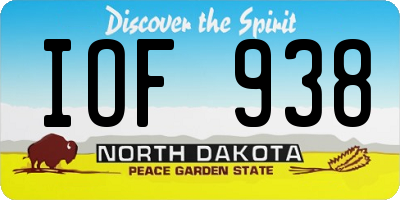 ND license plate IOF938