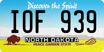 ND license plate IOF939