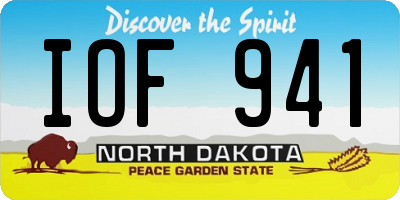 ND license plate IOF941