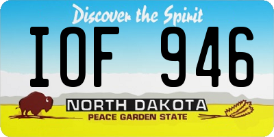 ND license plate IOF946