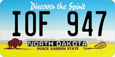 ND license plate IOF947