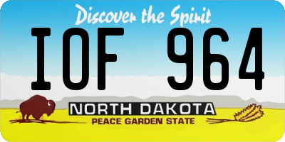 ND license plate IOF964