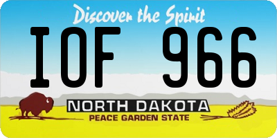 ND license plate IOF966