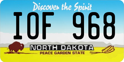 ND license plate IOF968